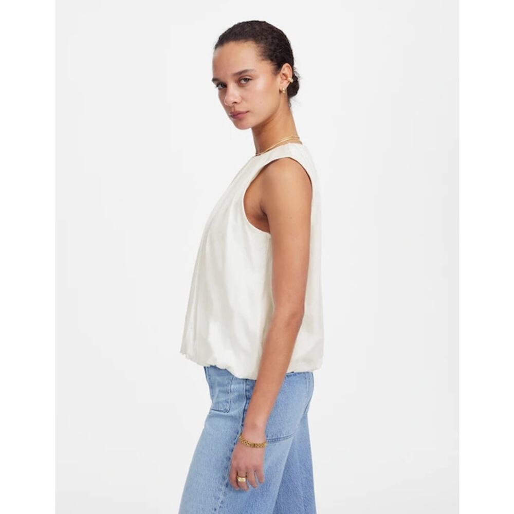 NWT Madewell Sleeveless Crewneck Bubble Top Size L - Picture 3 of 8